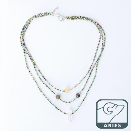 Aries Evolved Energy Crystals Necklace | Cascading